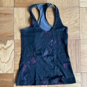 Lululemon original Cool Racerback CRB Tank Midnight Iris Sz 4 HEMMED (see pics)